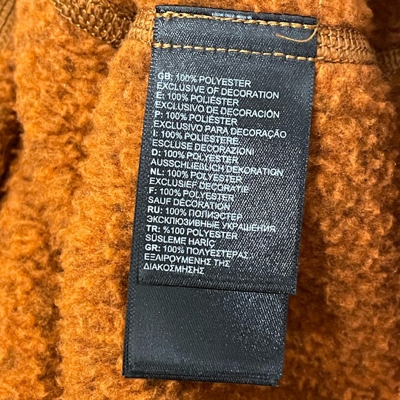 The North Face Men's Orange Zip-Up Sweater Large - Picture 4 of 6